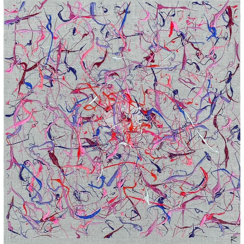 Painting Une poésie de couleurs by Cantin Rose | Painting Abstract Minimalist Acrylic