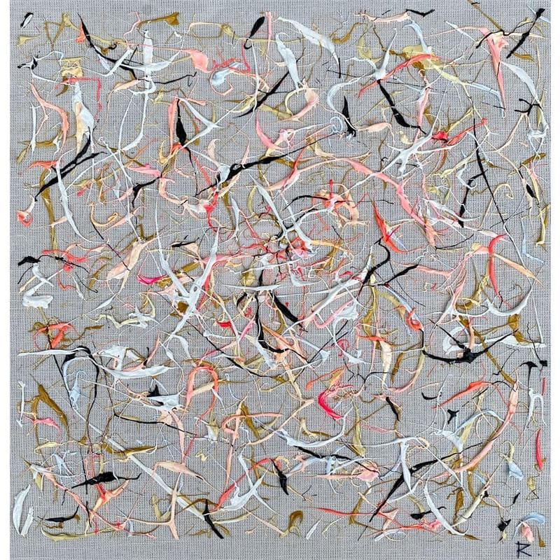 Painting Amour immaculé by Cantin Rose | Painting Abstract Minimalist Acrylic