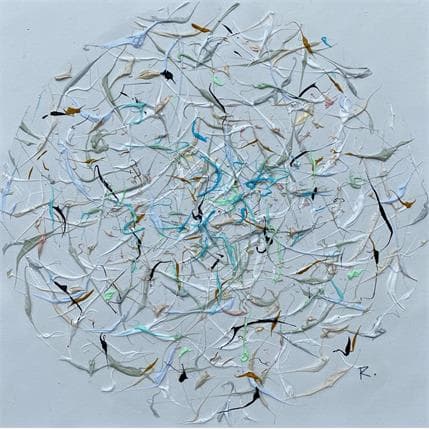 Gemälde Les chemins montants von Cantin Rose | Gemälde Abstrakt Acryl Minimalistisch