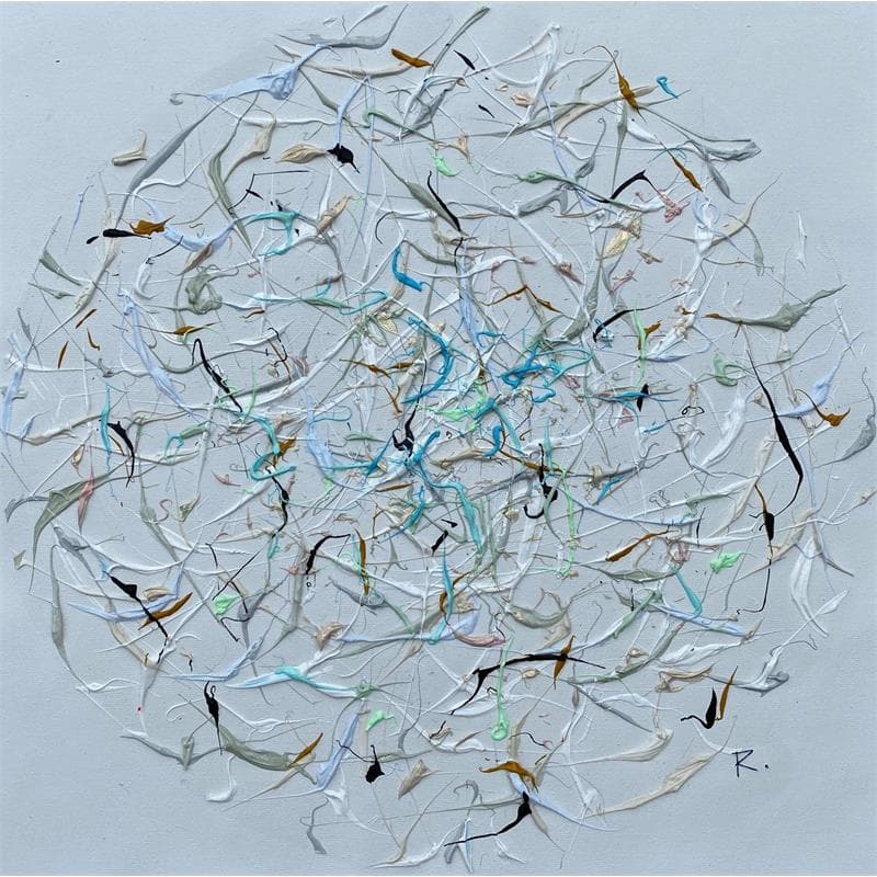 Painting Les chemins montants by Cantin Rose | Painting Abstract Minimalist Acrylic