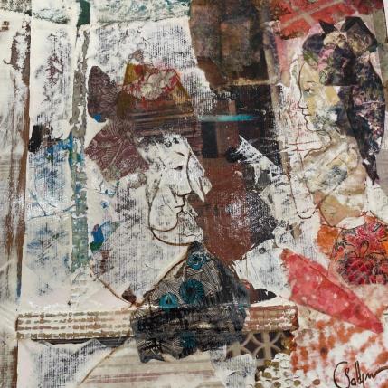 Peinture The green eyes monster par Sablyne | Tableau Art Singulier Acrylique Portraits