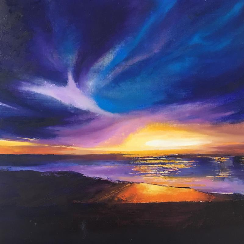 Gemälde Cloudscape n°50 von Chen Xi | Gemälde Figurativ Landschaften Öl