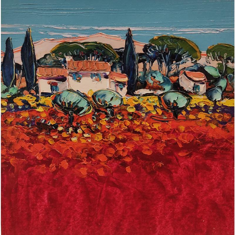 Painting Le mazet dans les Alpilles by Corbière Liisa | Painting Figurative Landscapes Nature Oil