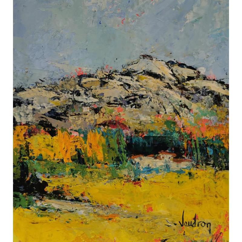 Painting Les Flechons dans les Alpilles by Vaudron | Painting Figurative Landscapes Gouache