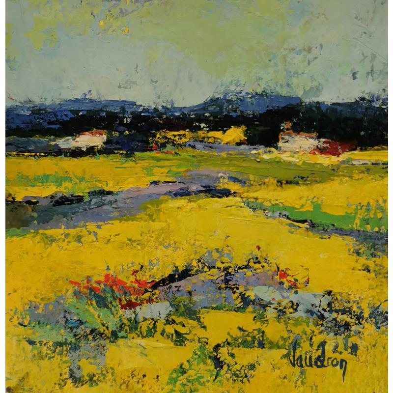 Peinture Le Petit Luberon par Vaudron | Tableau Figuratif Paysages Gouache