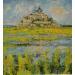 Peinture Le mont St Michel par Vaudron | Tableau Figuratif Paysages Gouache