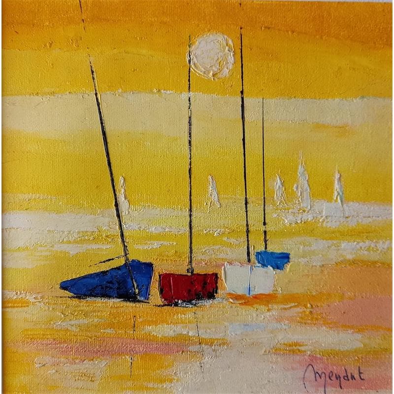 Peinture Sur le sable par Menant Alain | Tableau Figuratif Marine Huile Acrylique