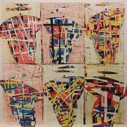 Painting Donne moi ta main et prends la mienne by Vieux Thierry | Painting Abstract Acrylic Minimalist