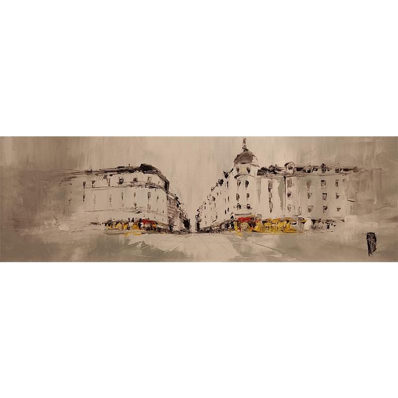 Painting UN REGARD POSE by Raffin Christian | Painting Figurative Urban Oil