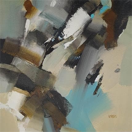 Peinture Flying space par Virgis | Tableau Abstrait Huile Minimaliste