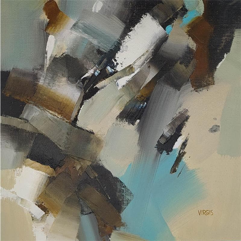 Pintura Flying space por Virgis | Pintura Abstracto Minimalista Aceite