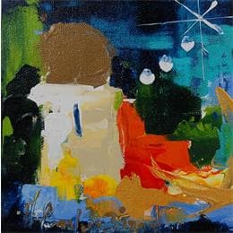 Peinture bysana par Bastide d´Izard Armelle | Tableau Art Singulier Acrylique Architecture, Paysages