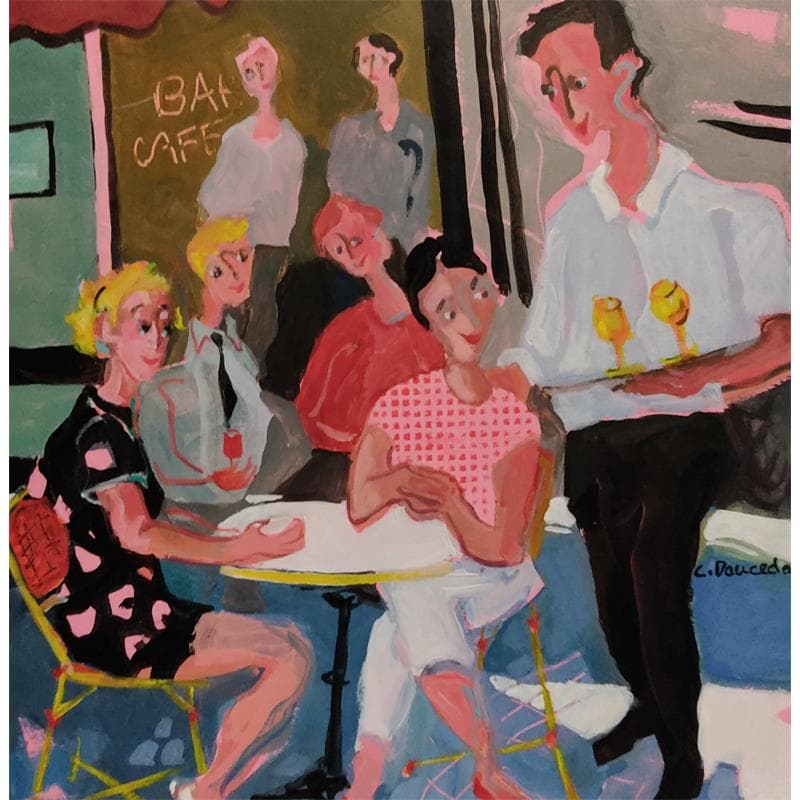 Painting Blancs de Provence by Doucedame Christine | Painting Figurative Life style Acrylic