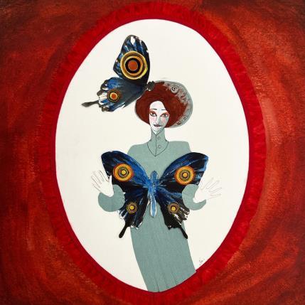 Painting Effetto farfalla by Nai | Painting Surrealism Acrylic Animals, Portrait