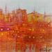 Painting La ville haute by Fièvre Véronique | Painting Abstract Urban Acrylic