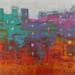 Peinture Construction colorées par Fièvre Véronique | Tableau Abstrait Urbain Acrylique