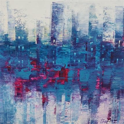 Peinture Gratte-ciels par Fièvre Véronique | Tableau Abstrait Acrylique Urbain
