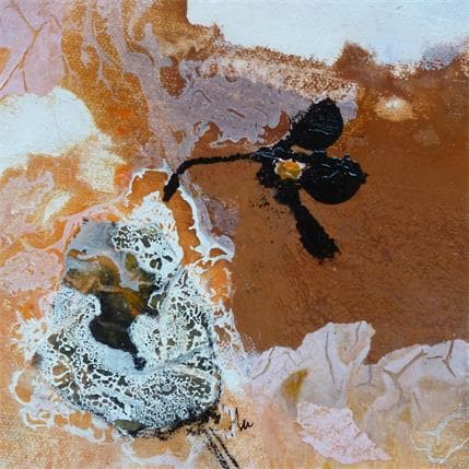 Peinture Ma petite hellebore par Han | Tableau Abstrait Minimaliste, Natures mortes