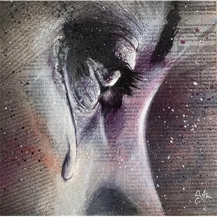 Painting Tear Drop by S4m | Painting Street art Acrylic Portrait