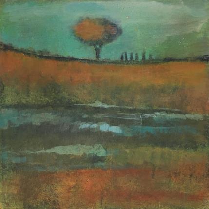 Painting Encore un moment... on arrive ! by VAG | Painting Figurative Acrylic, Wood Landscapes