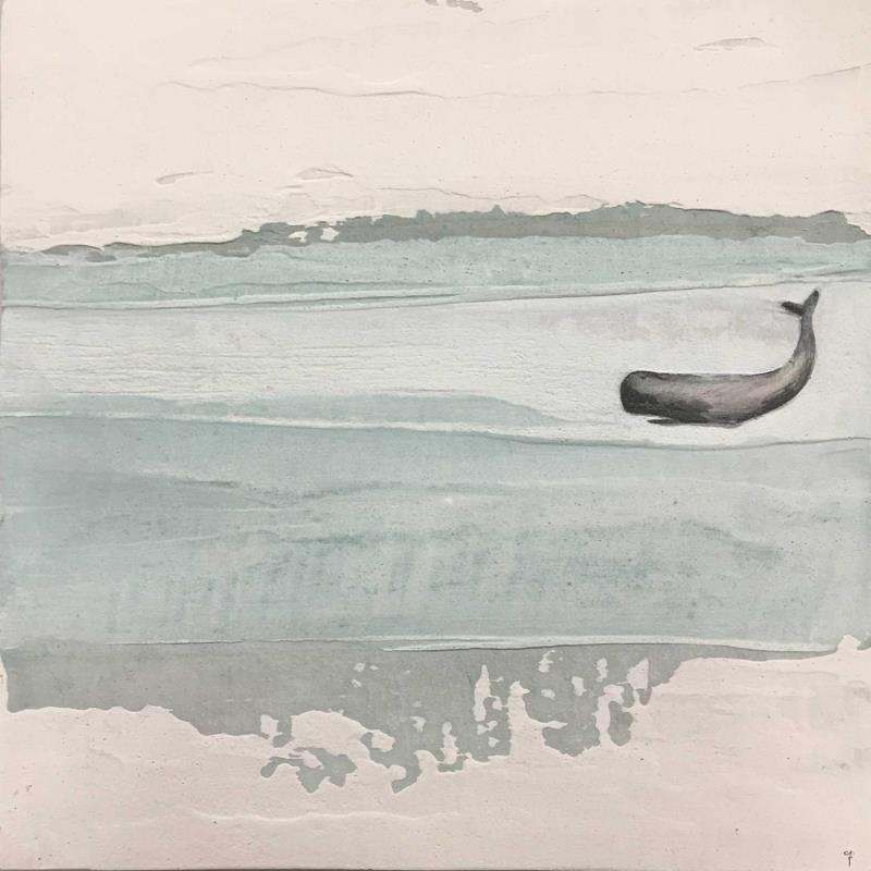 Peinture Effortless Elegance par Roma Gaia | Tableau Figuratif Animaux Minimaliste Sable