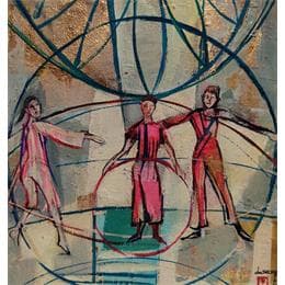 Pintura Le cirque Baubeau por Machi | Pintura Figurativo Aceite, Acrílico Iconos pop, Life style