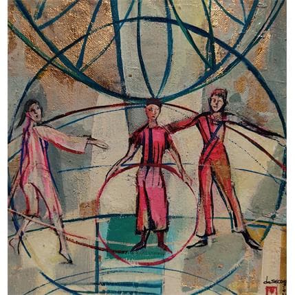 Painting Le cirque Baubeau by Machi | Painting Figurative Acrylic, Oil Life style, Pop icons