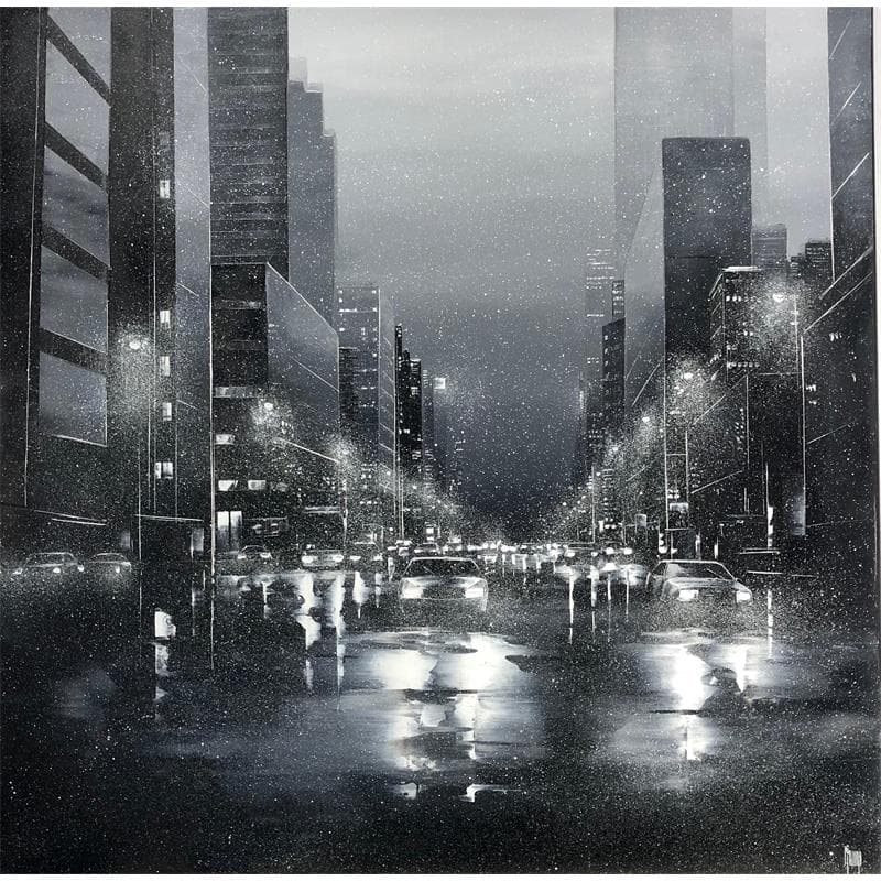 Painting Neige urbaine by Galloro Maurizio | Painting Oil