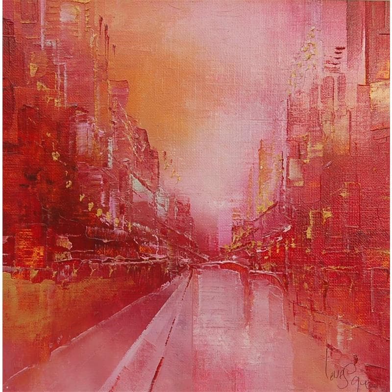 Peinture Illumination par Levesque Emmanuelle | Tableau Abstrait Urbain Huile