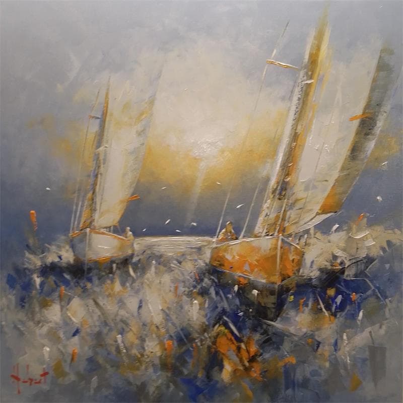 Gemälde Régate von Hébert Franck | Gemälde Öl