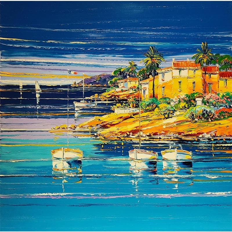 Painting Soirée bleu marine en corse by Corbière Liisa | Painting