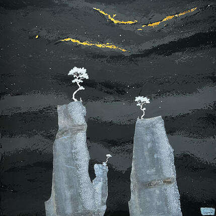 Peinture L'accès à le pleine conscience par Lemonnier | Tableau Figuratif Paysages