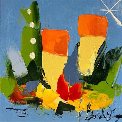 Painting Dans le jardin by Bastide d´Izard Armelle | Painting Abstract Acrylic, Oil