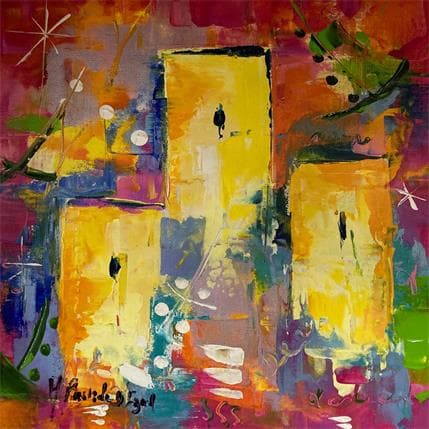 Painting A Arles, sud de la France by Bastide d´Izard Armelle | Painting Abstract Landscapes