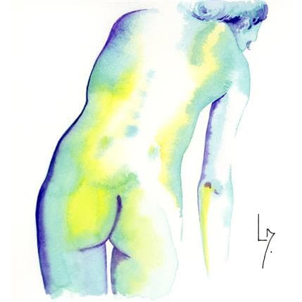 Painting NF117 by Loussouarn Michèle | Painting Figurative Watercolor Nude