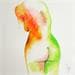 Painting NF124 by Loussouarn Michèle | Painting Figurative Nude Watercolor