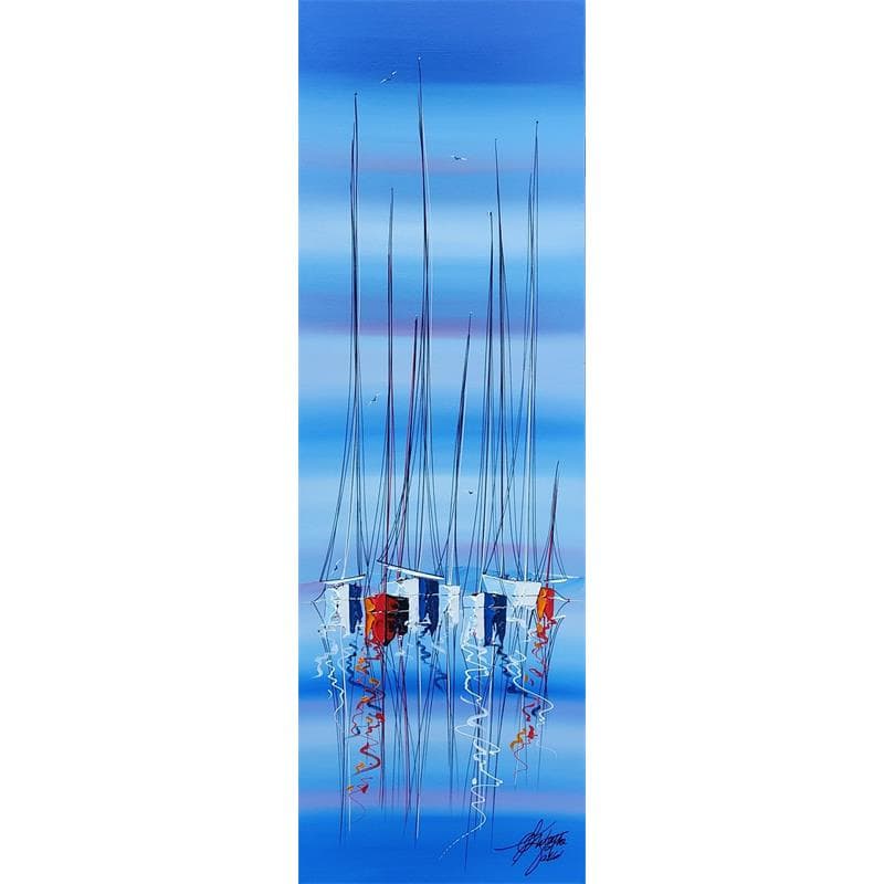 Peinture Dans ton ciel par Fonteyne David | Tableau Figuratif Acrylique Marine