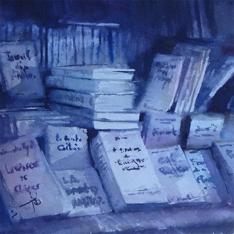 Painting Littérature classique... ou pas ! by Abbatucci Violaine | Painting Figurative Still-life Watercolor