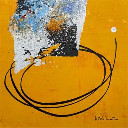Painting LE6 by Wilms Hilde | Painting Abstract Gluing Minimalist
