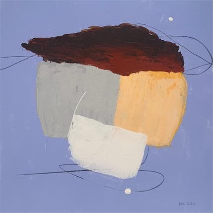 Peinture LE23 par Wilms Hilde | Tableau Abstrait Collage Minimaliste