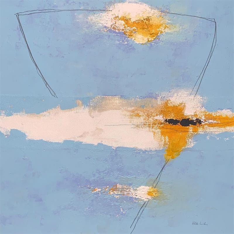 Peinture LE27 par Wilms Hilde | Tableau Abstrait Minimaliste Collage