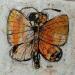 Peinture Orange Butterfly par Maury Hervé | Tableau Art naïf Animaux