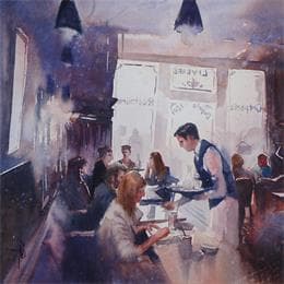 Peinture Autour des livres par Abbatucci Violaine | Tableau Figuratif Aquarelle scènes de vie