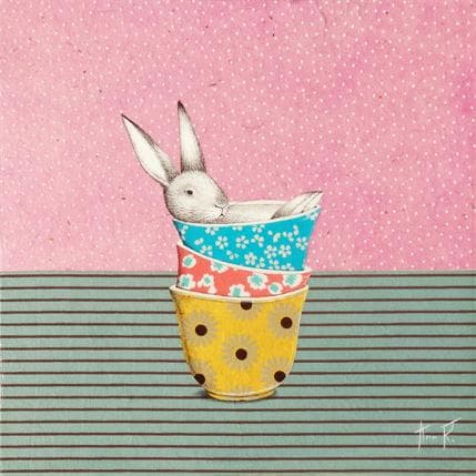 Pintura PRENDRE DE LA HAUTEUR por Ann R | Pintura Arte naïf Aceite Animales