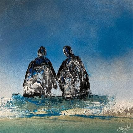 Peinture Au bord de... par Escolier Odile | Tableau