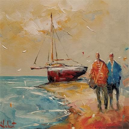 Peinture AU MON BATEAU ! par Hébert Franck | Tableau Figuratif Huile Marine