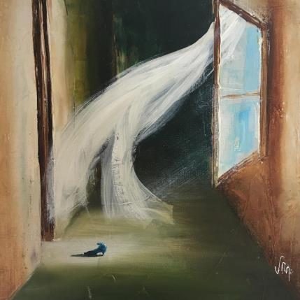 Peinture Courant d'air par Vinnie | Tableau Figuratif Huile Scènes de vie