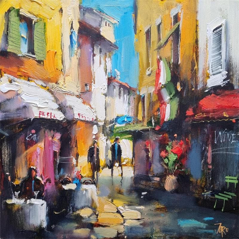 Painting portofino, italy by Joro | Painting Figurative Urban Oil