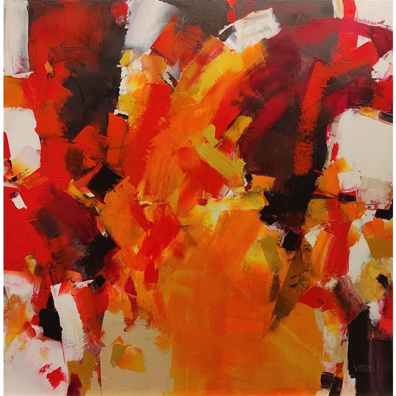 Peinture Integrity of events par Virgis | Tableau Abstrait Minimaliste Huile