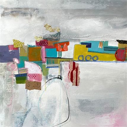 Painting La villa de l'architecte by Lau Blou | Painting Abstract Acrylic Minimalist